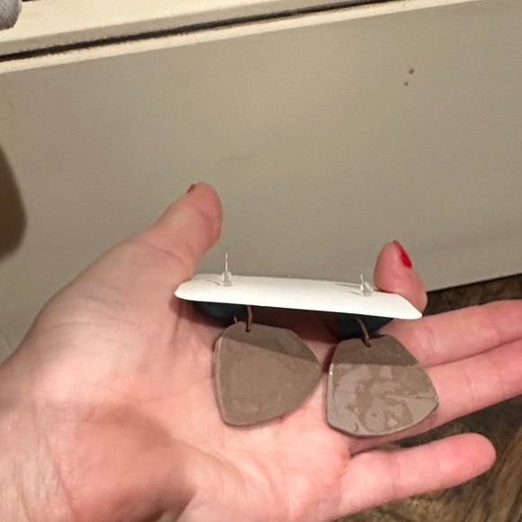 Studio Chele turquoise and Gold Earrings - Picture 2 of 2